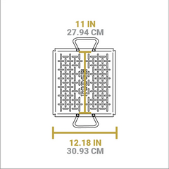 13 x 12 Inch Seasoned Carbon Steel Grilling Basket